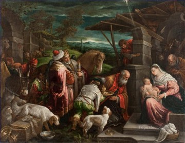 Adoración de los Reyes Magos Jacopo Bassano dal Ponte Pinturas al óleo